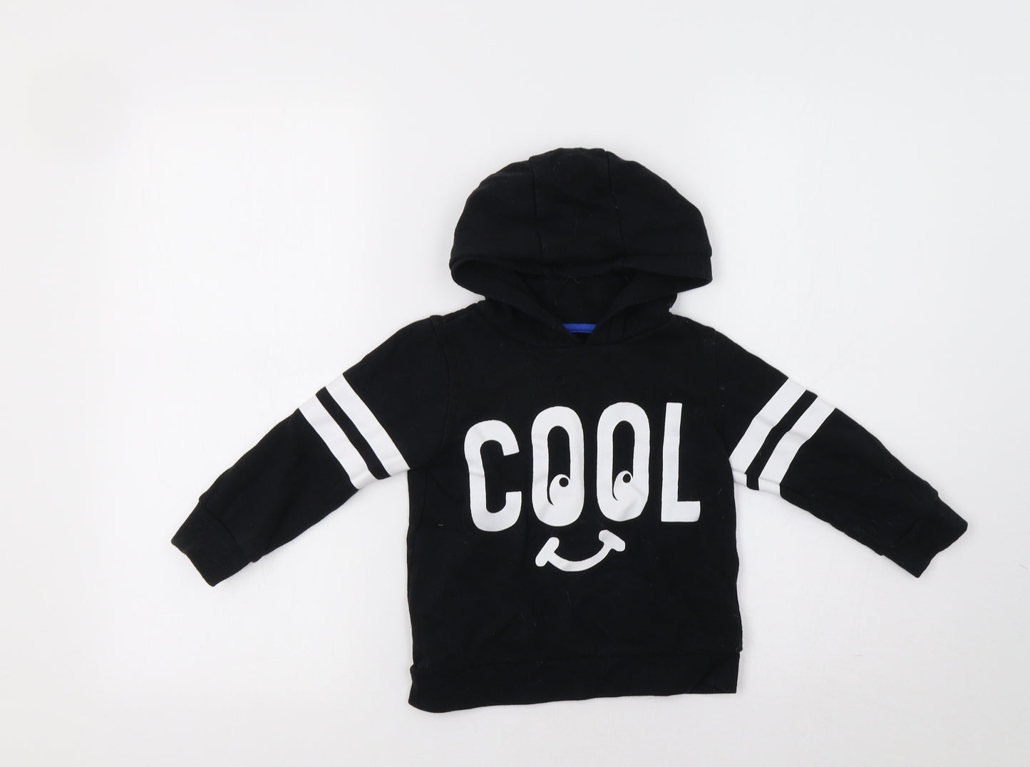 F&F Boys Black Striped  Pullover Hoodie Size 3-4 Years  - Cool