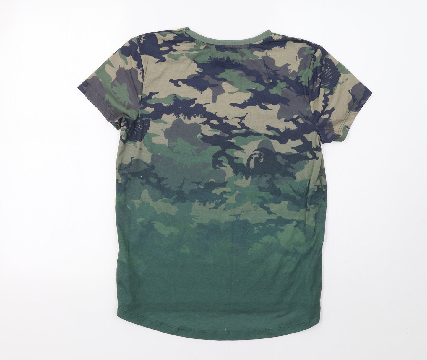Primark Boys Green Camouflage  Basic T-Shirt Size 11 Years  - Jurrasic World