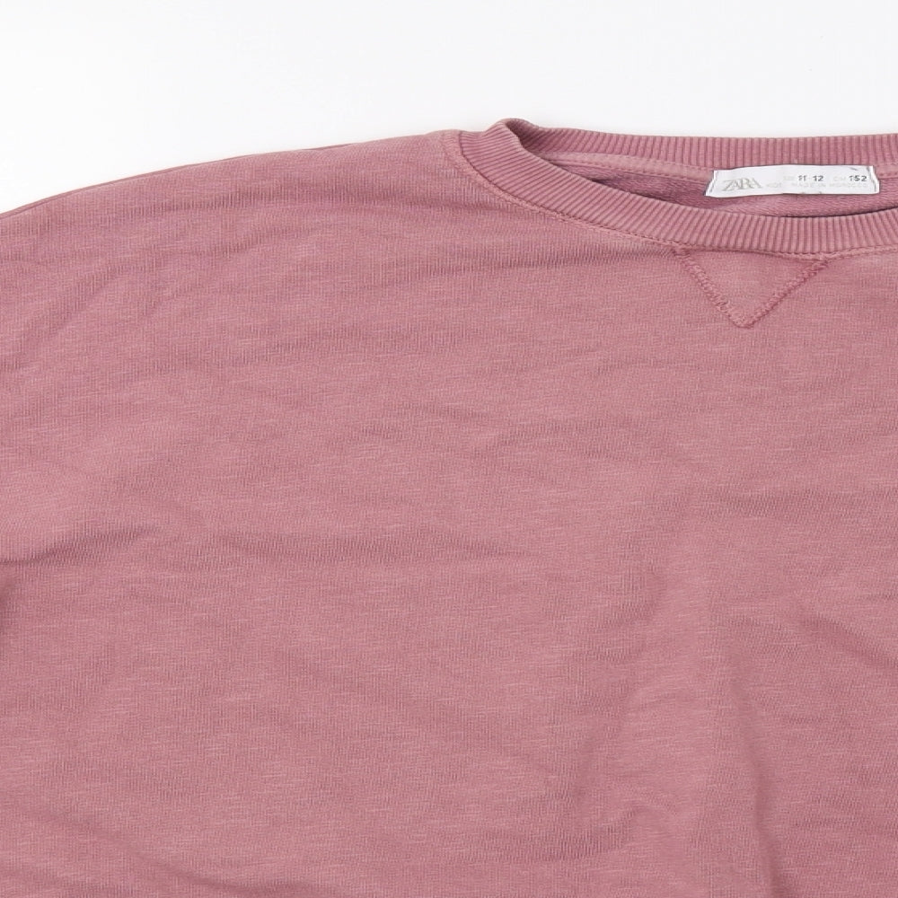 Zara Girls Pink   Pullover Sweatshirt Size 11-12 Years