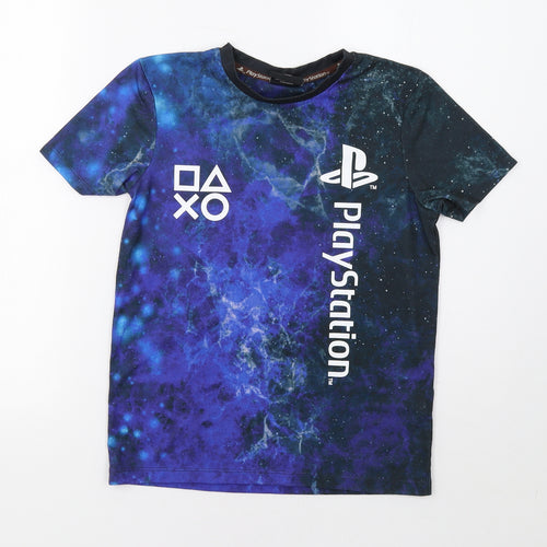 George Boys Blue   Basic T-Shirt Size 11 Years  - PlayStation