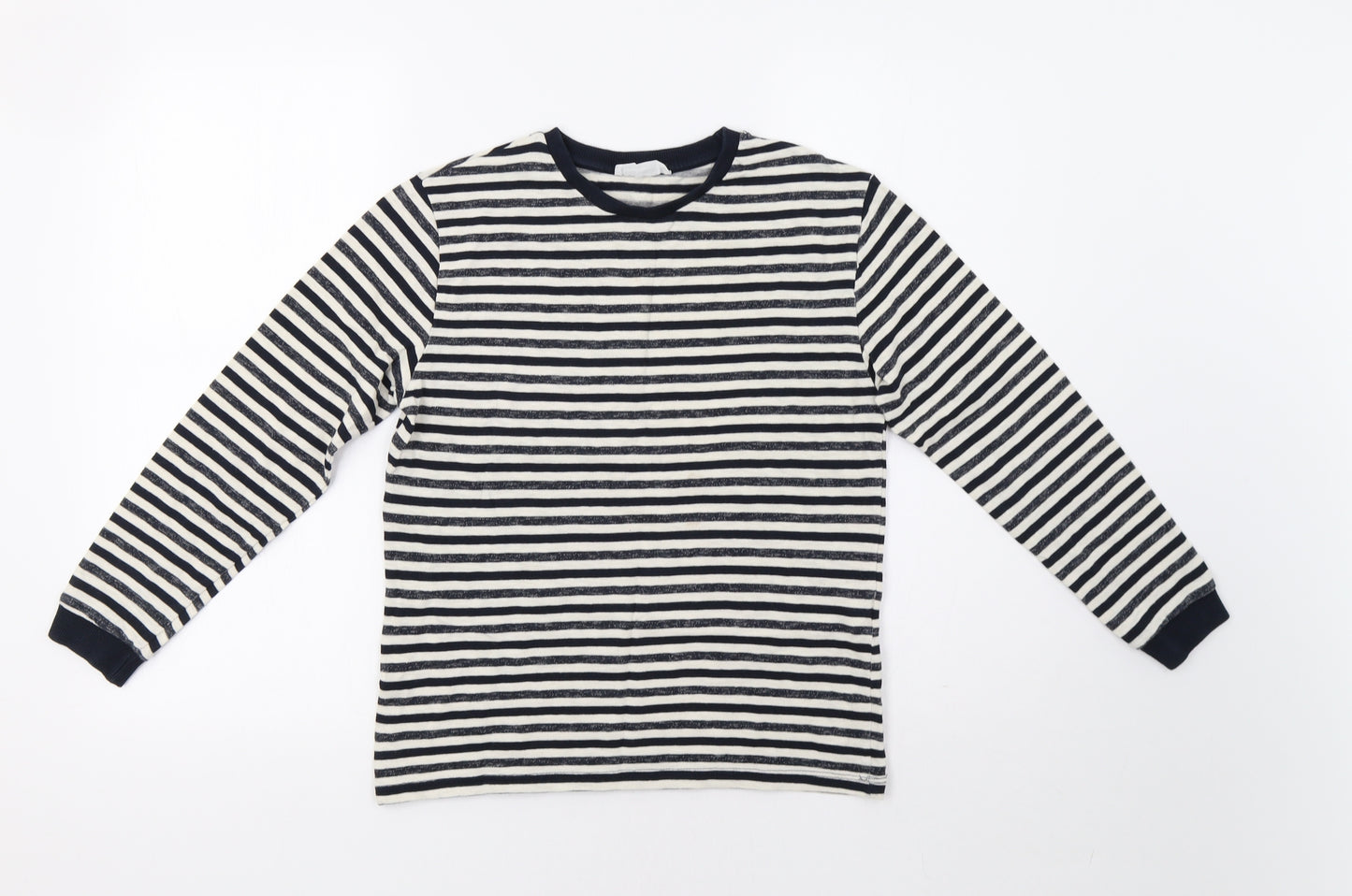 Zara Girls Blue Striped  Basic T-Shirt Size 11-12 Years