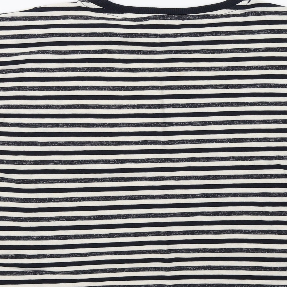 Zara Girls Blue Striped  Basic T-Shirt Size 11-12 Years