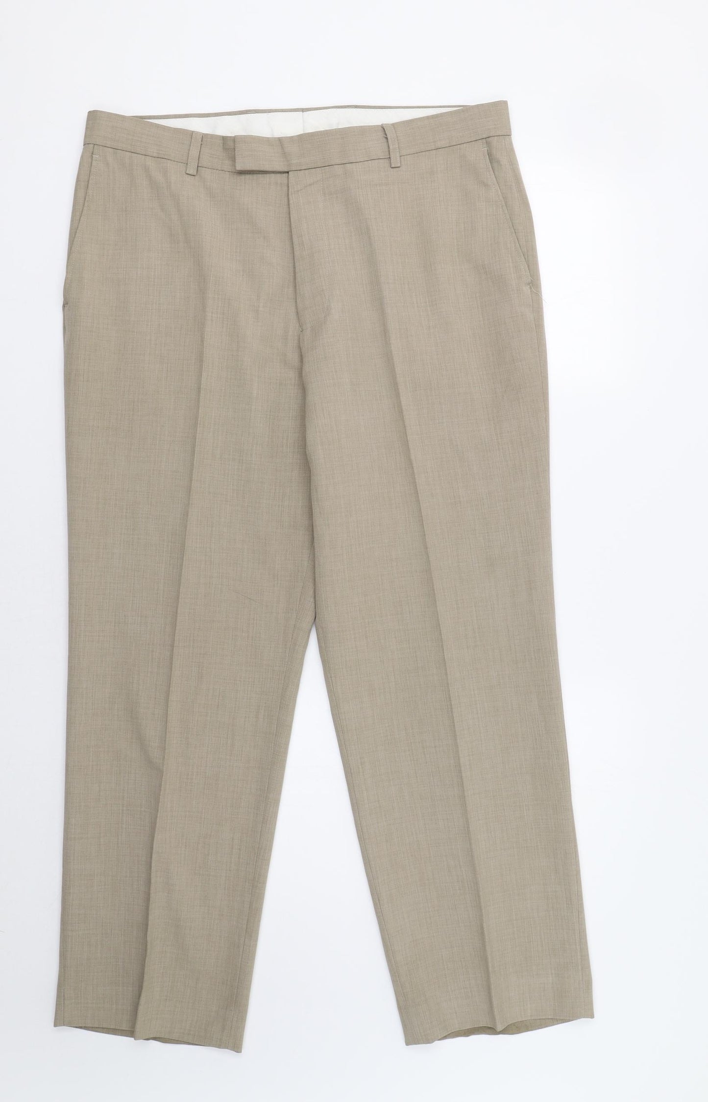 Greenwoods Mens Beige   Dress Pants Trousers Size 36 L29 in