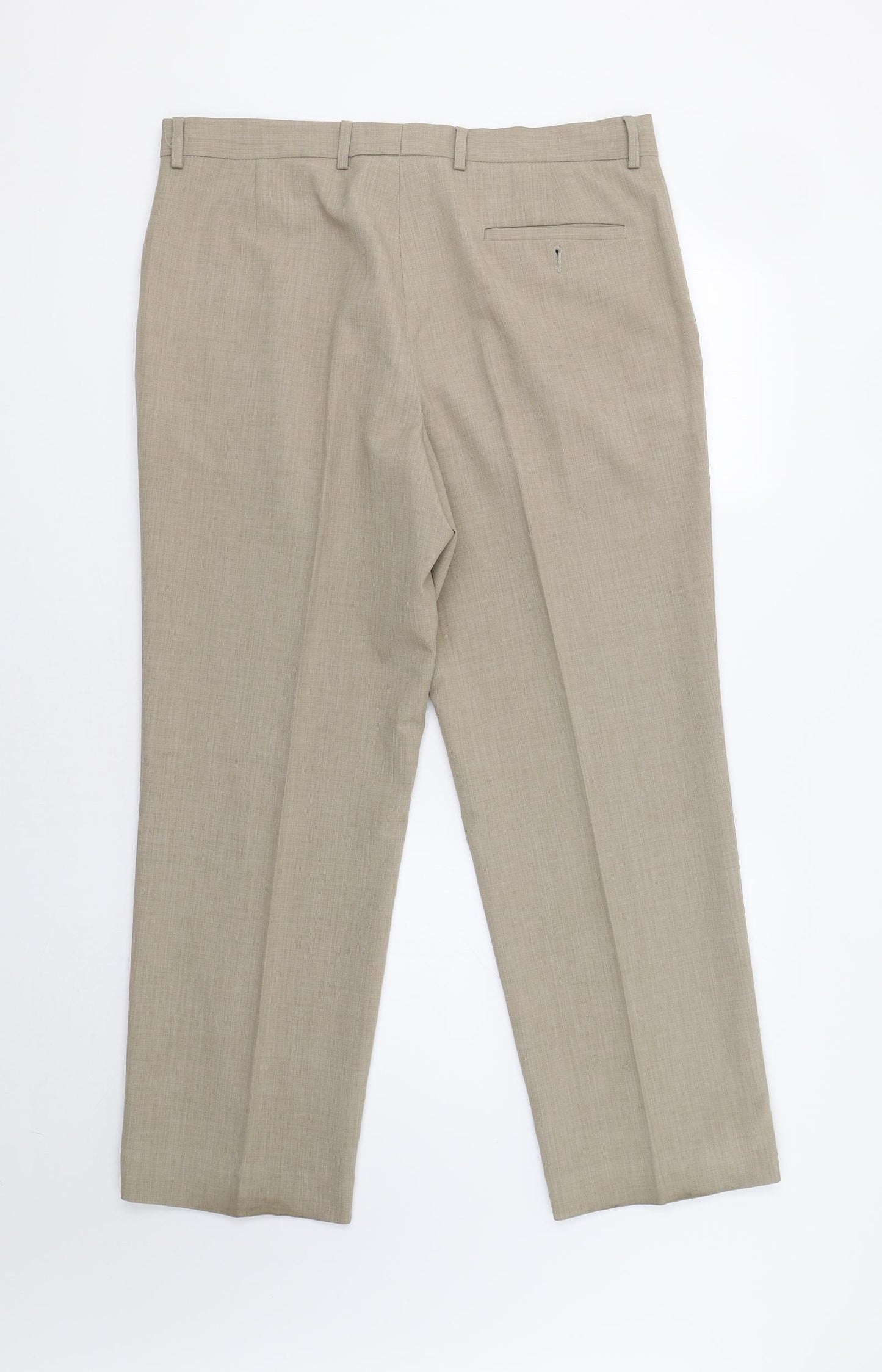 Greenwoods Mens Beige   Dress Pants Trousers Size 36 L29 in