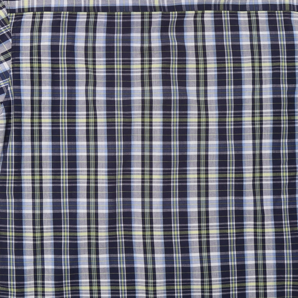 Champion Mens Blue Check   Button-Up Size L