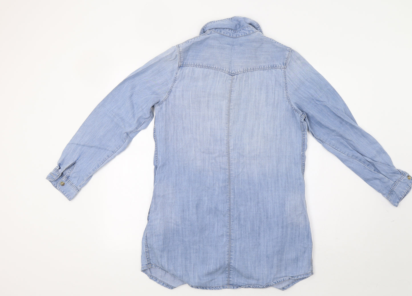 Papaya Womens Blue   Tunic Button-Up Size 12