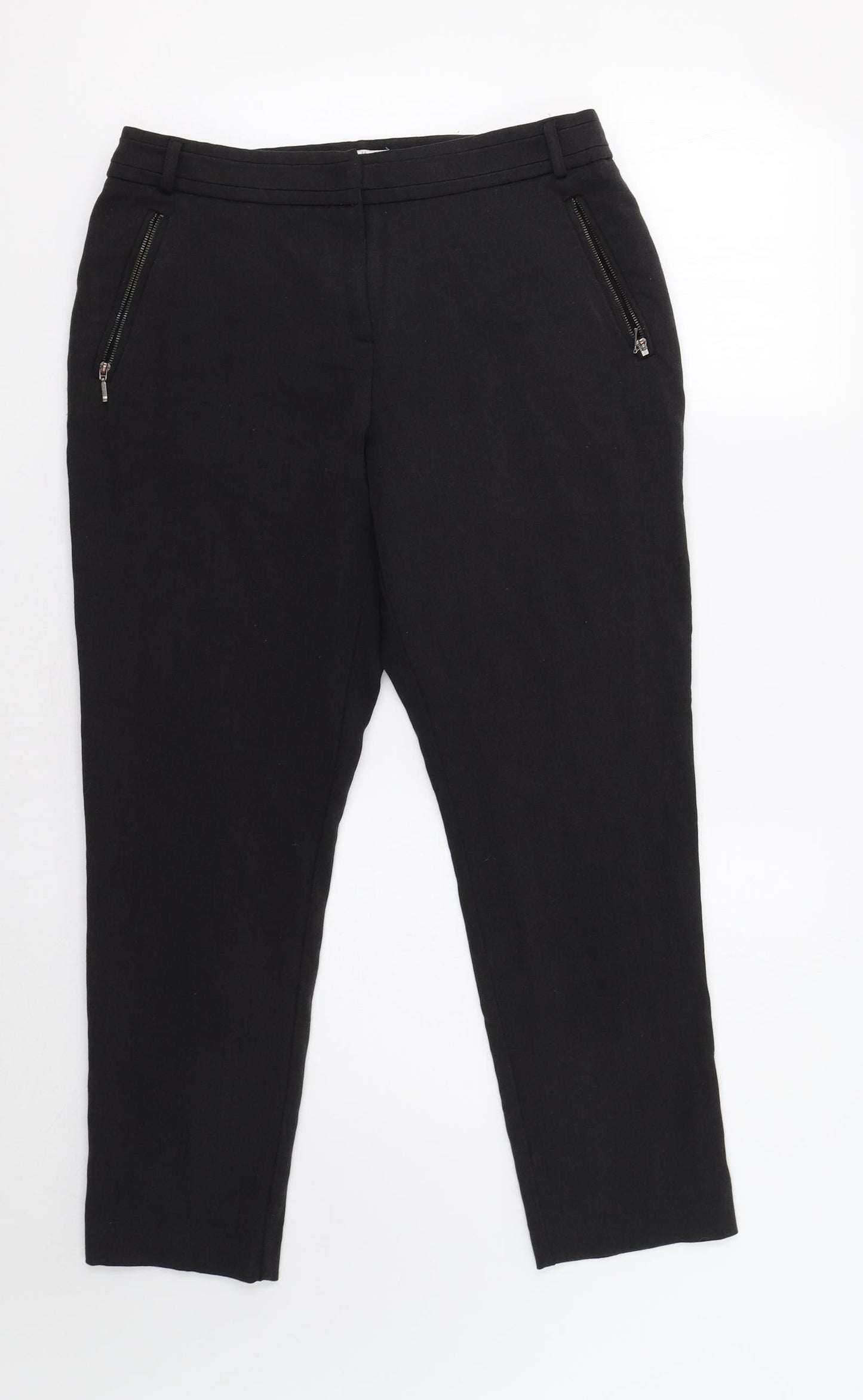 Wallis Womens Black   Dress Pants Trousers Size 12 L26 in