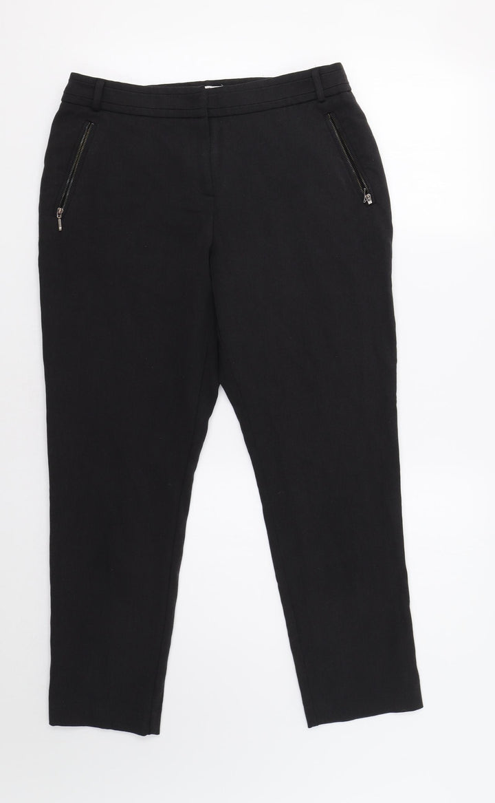 Wallis Womens Black   Dress Pants Trousers Size 12 L26 in