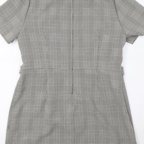 George Womens Grey Check  A-Line  Size 14