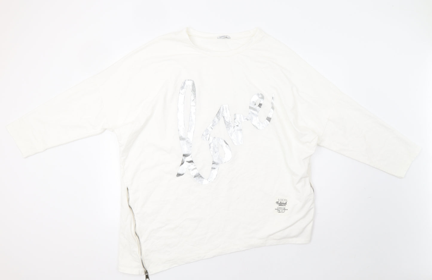 Diverse Womens White   Pullover Sweatshirt Size XL  - Love