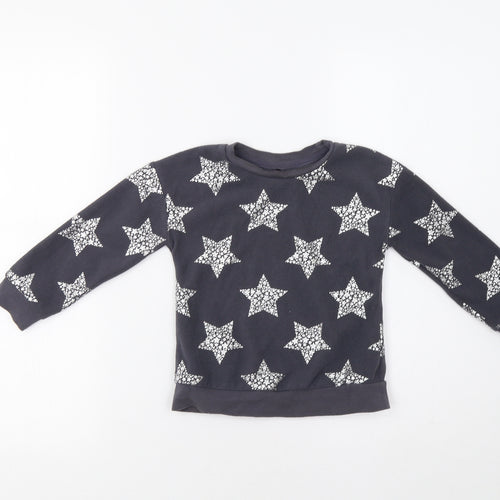 George Girls Grey   Pullover Sweatshirt Size 2-3 Years  - Star Print