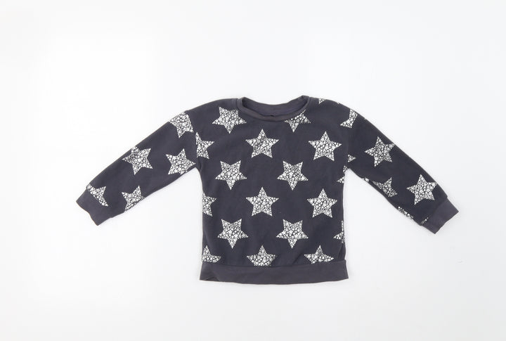 George Girls Grey   Pullover Sweatshirt Size 2-3 Years  - Star Print