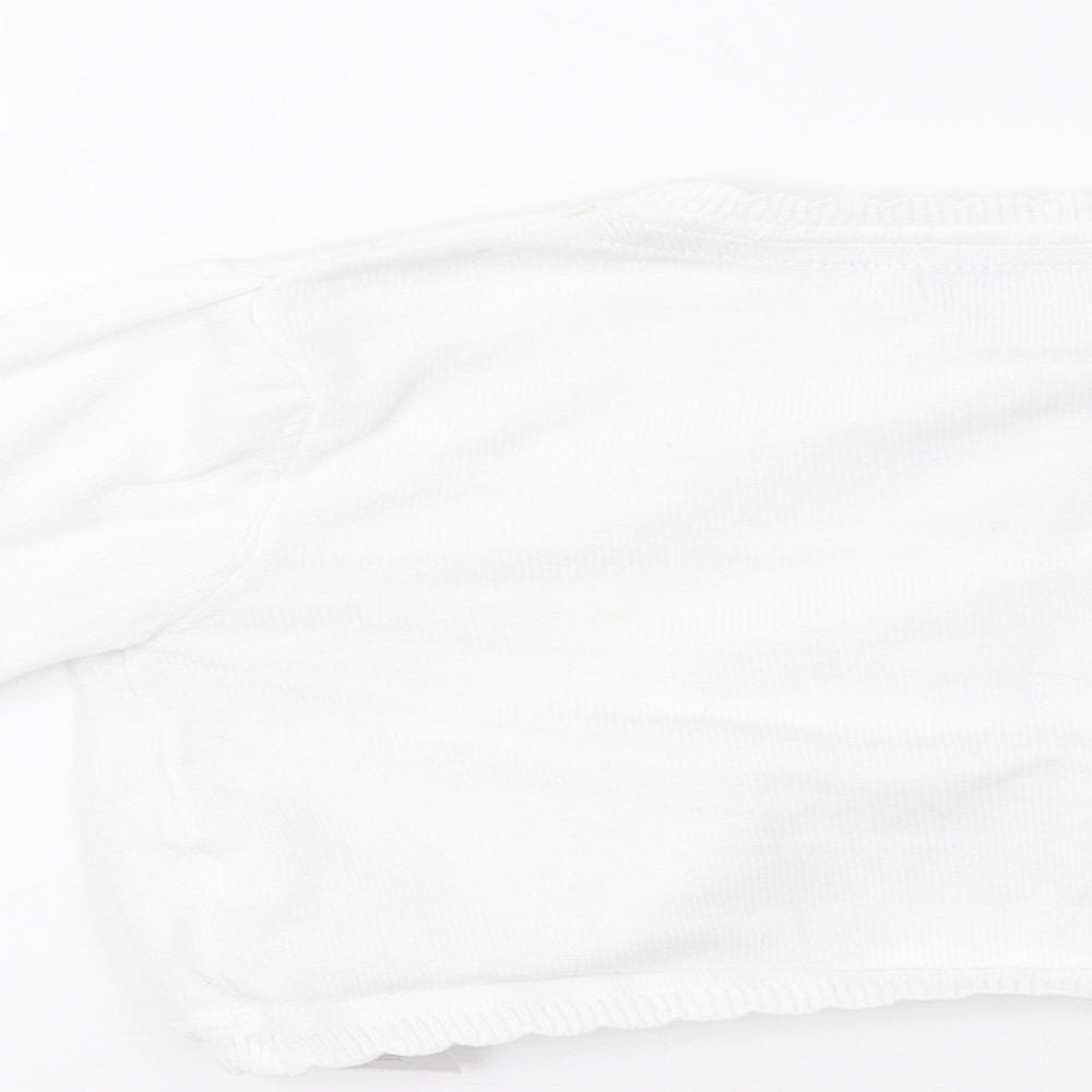 Primark Girls White   Shrug Jumper Size 6-7 Years