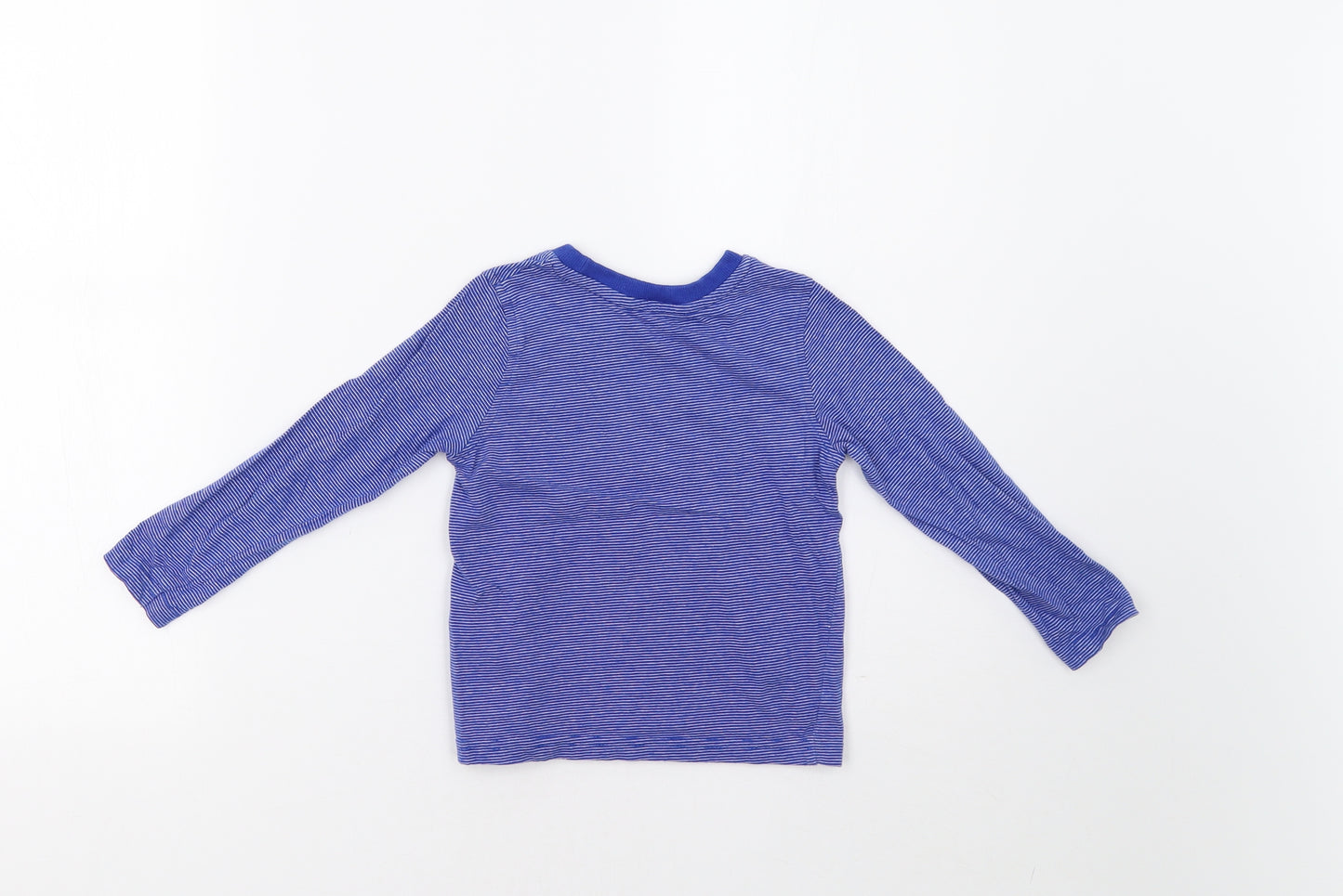 George Boys Blue Striped  Basic T-Shirt Size 3-4 Years