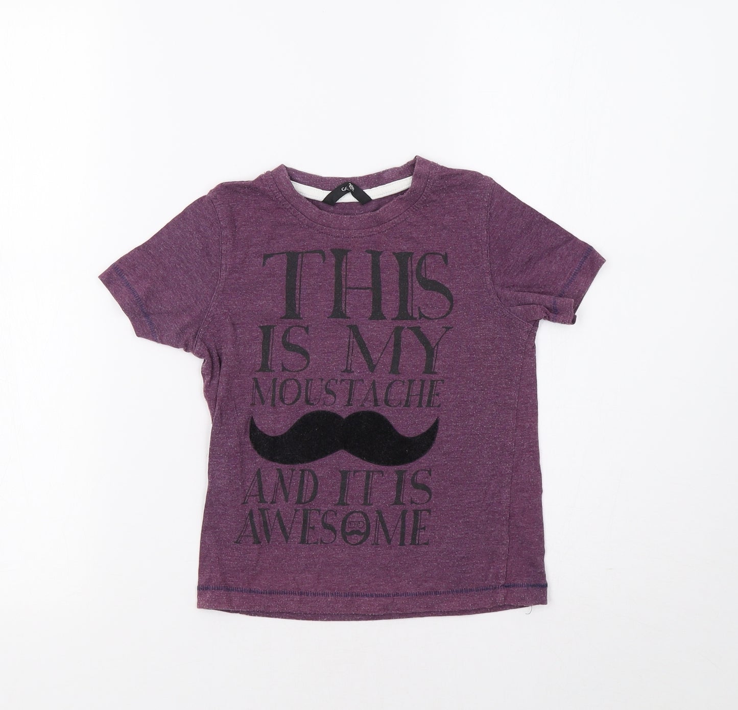 George Boys Purple   Basic T-Shirt Size 3-4 Years
