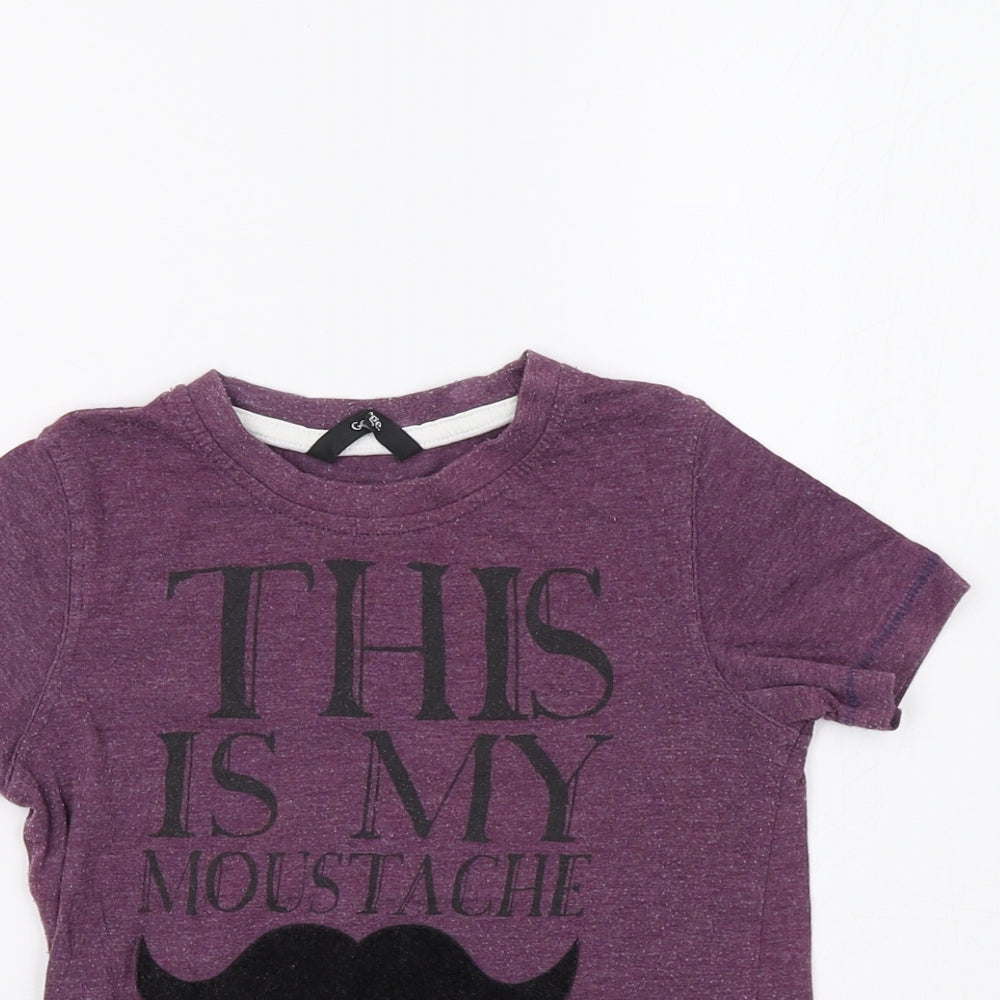 George Boys Purple   Basic T-Shirt Size 3-4 Years