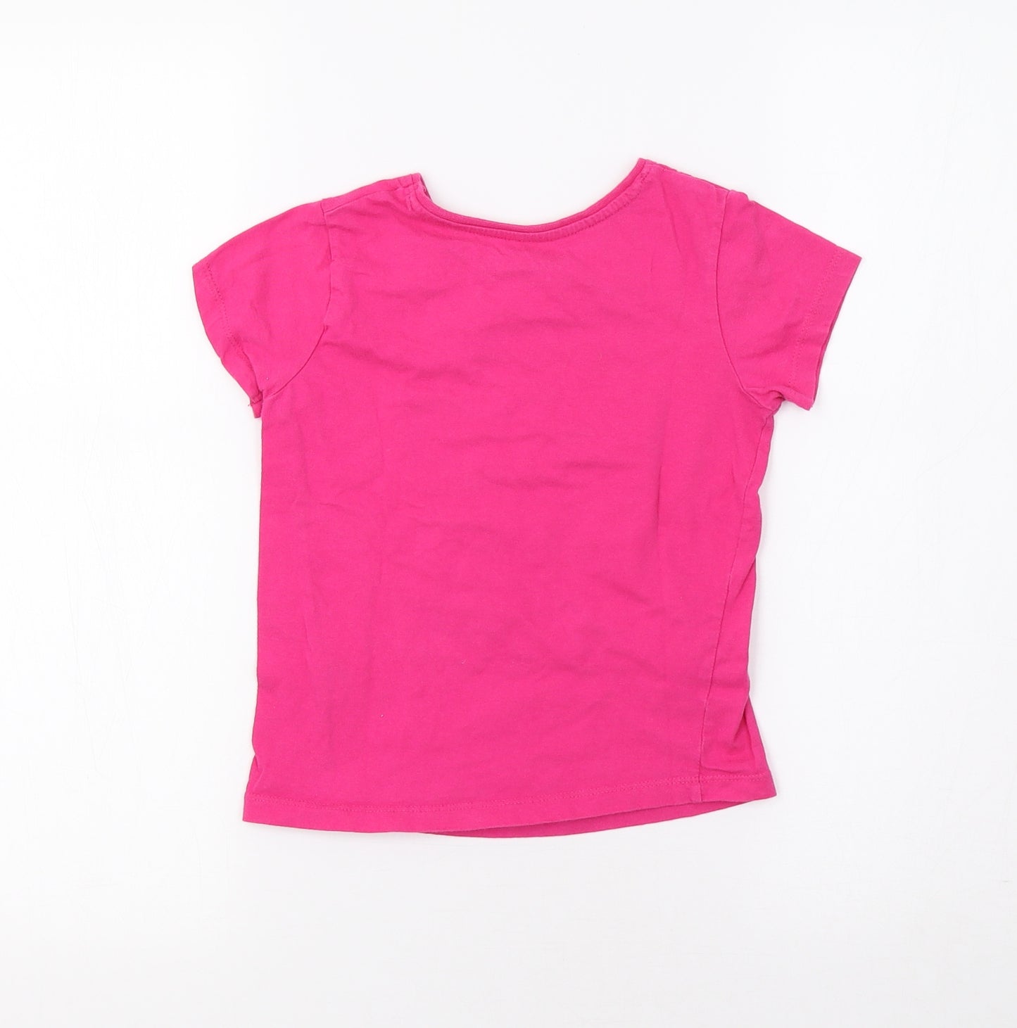 Primark Girls Pink   Pullover Polo Size 6-7 Years  - Sunshine Rainbow