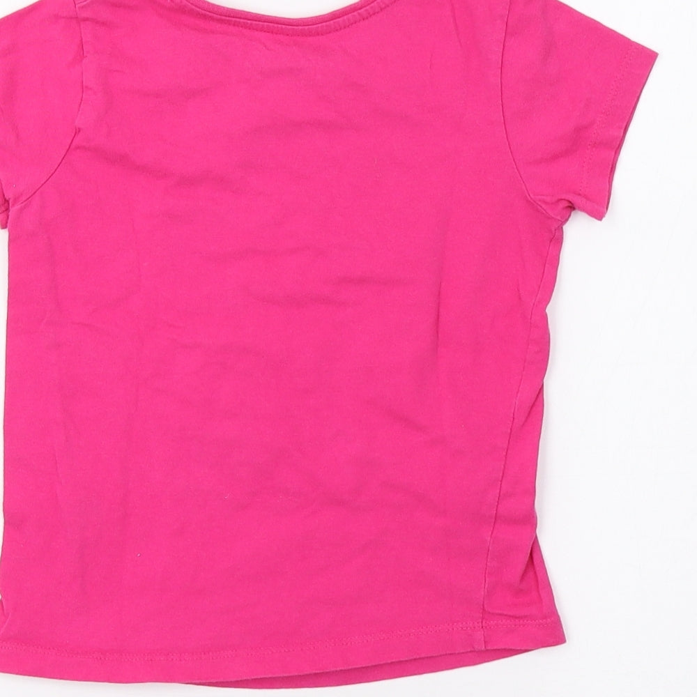 Primark Girls Pink   Pullover Polo Size 6-7 Years  - Sunshine Rainbow