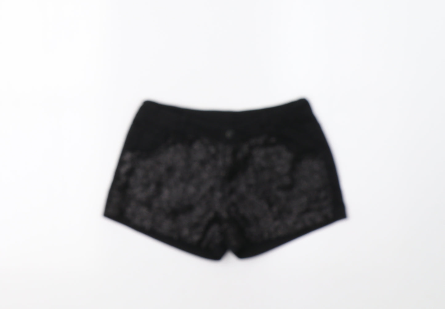 Miss E-Vie Girls Black   Hot Pants Shorts Size 12 Years - Sequinned