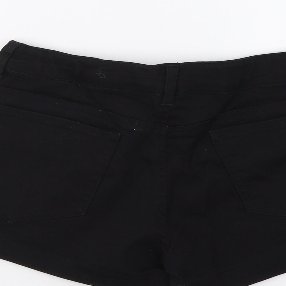 Miss E-Vie Girls Black   Hot Pants Shorts Size 12 Years - Sequinned
