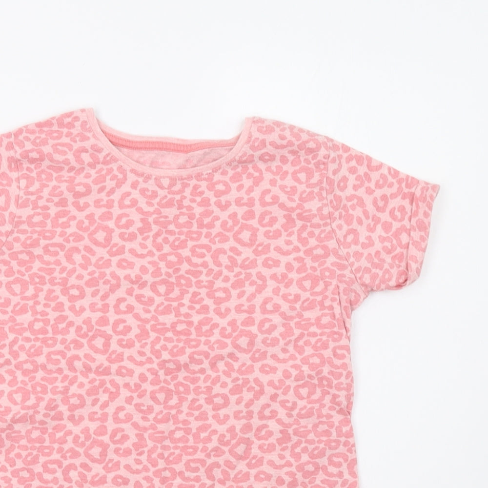 YD Girls Pink Animal Print  Basic Polo Size 10-11 Years