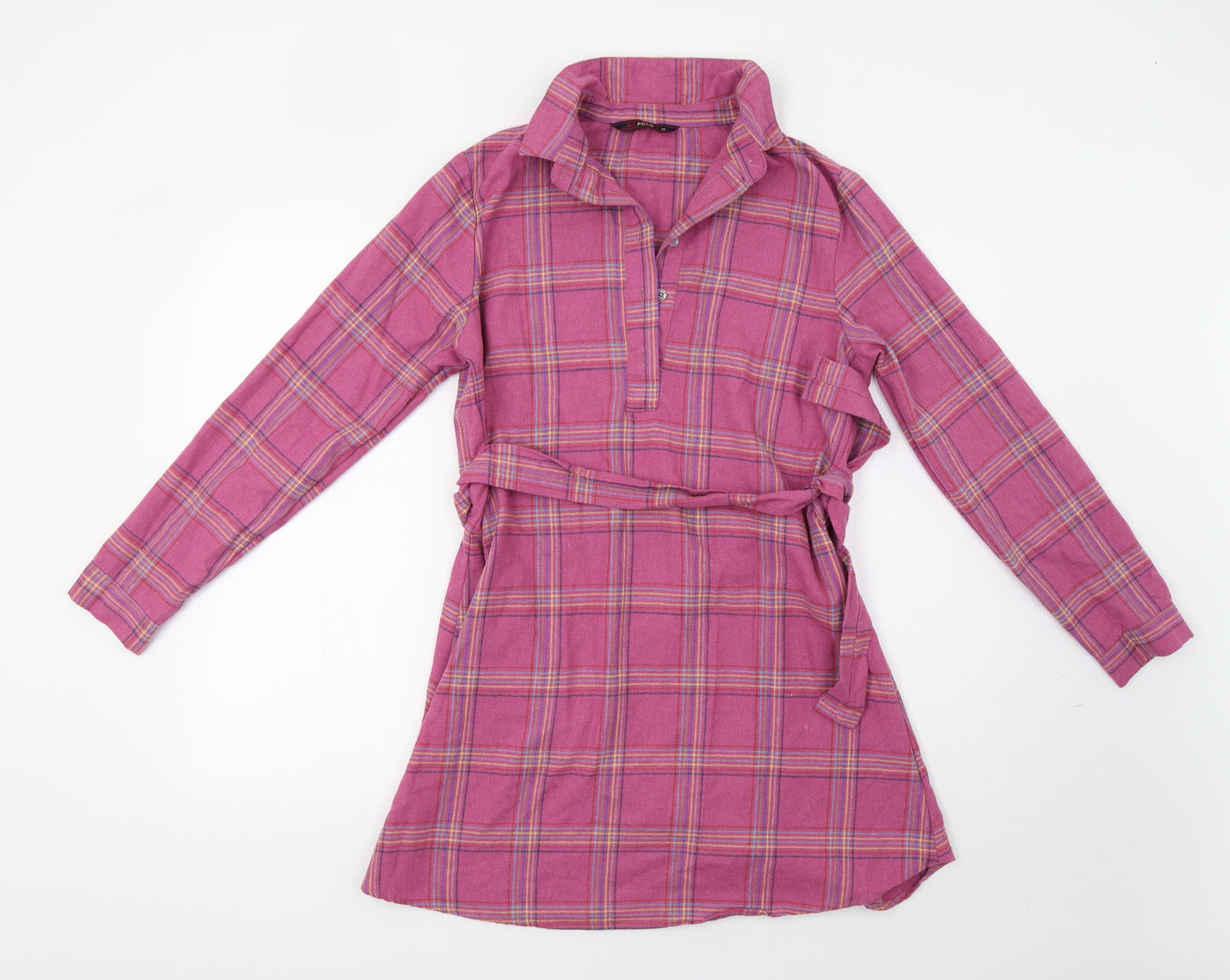 My Polo X Womens Pink Check  Shirt Dress  Size M