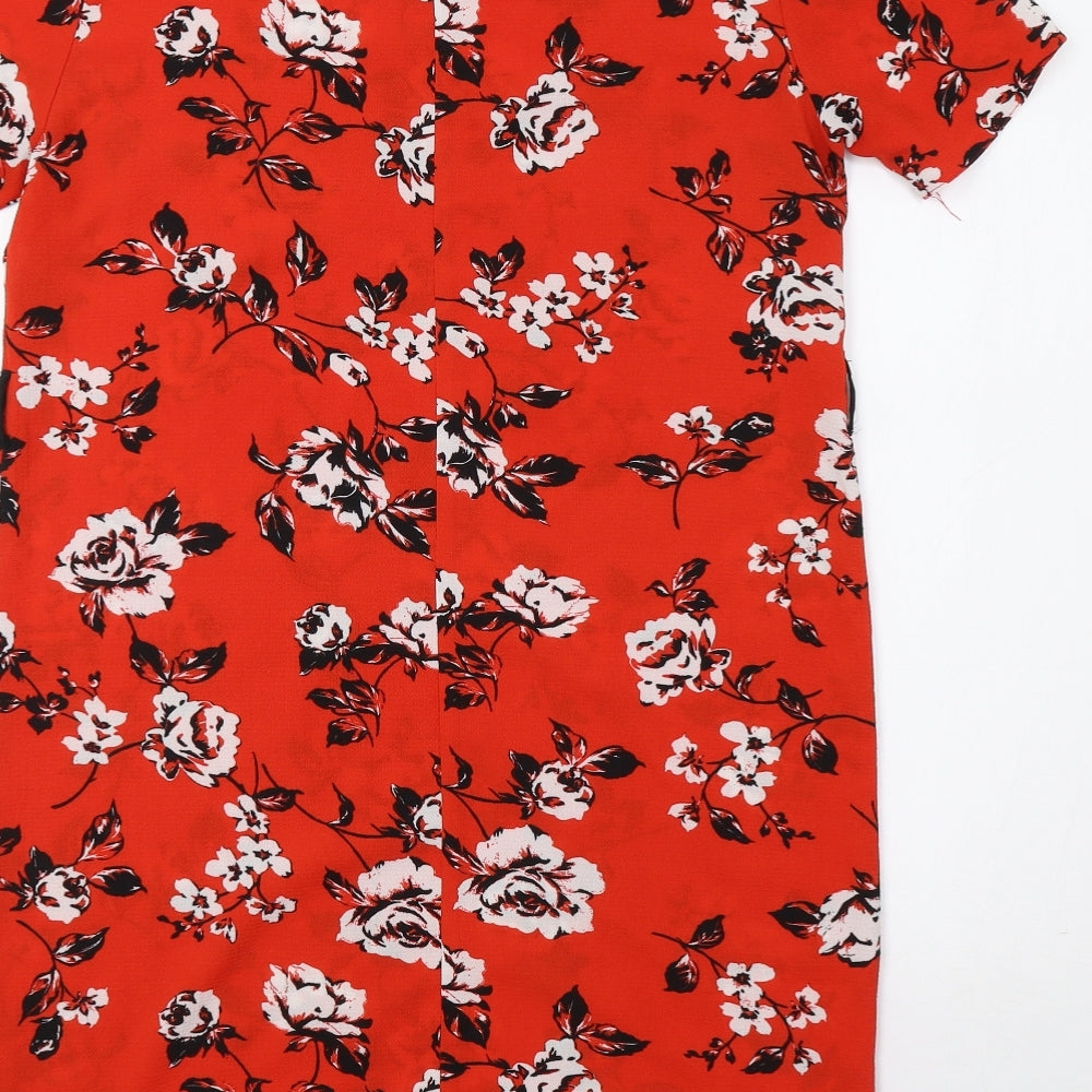 Primark Womens Red Floral  Sheath  Size 10