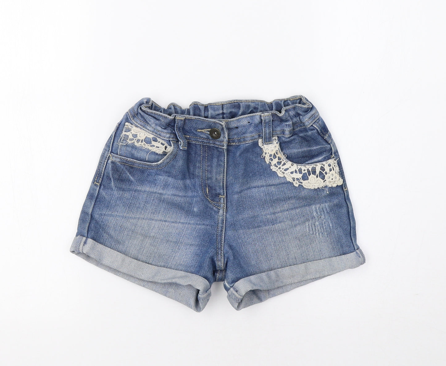George Girls Blue   Hot Pants Shorts Size 8-9 Years