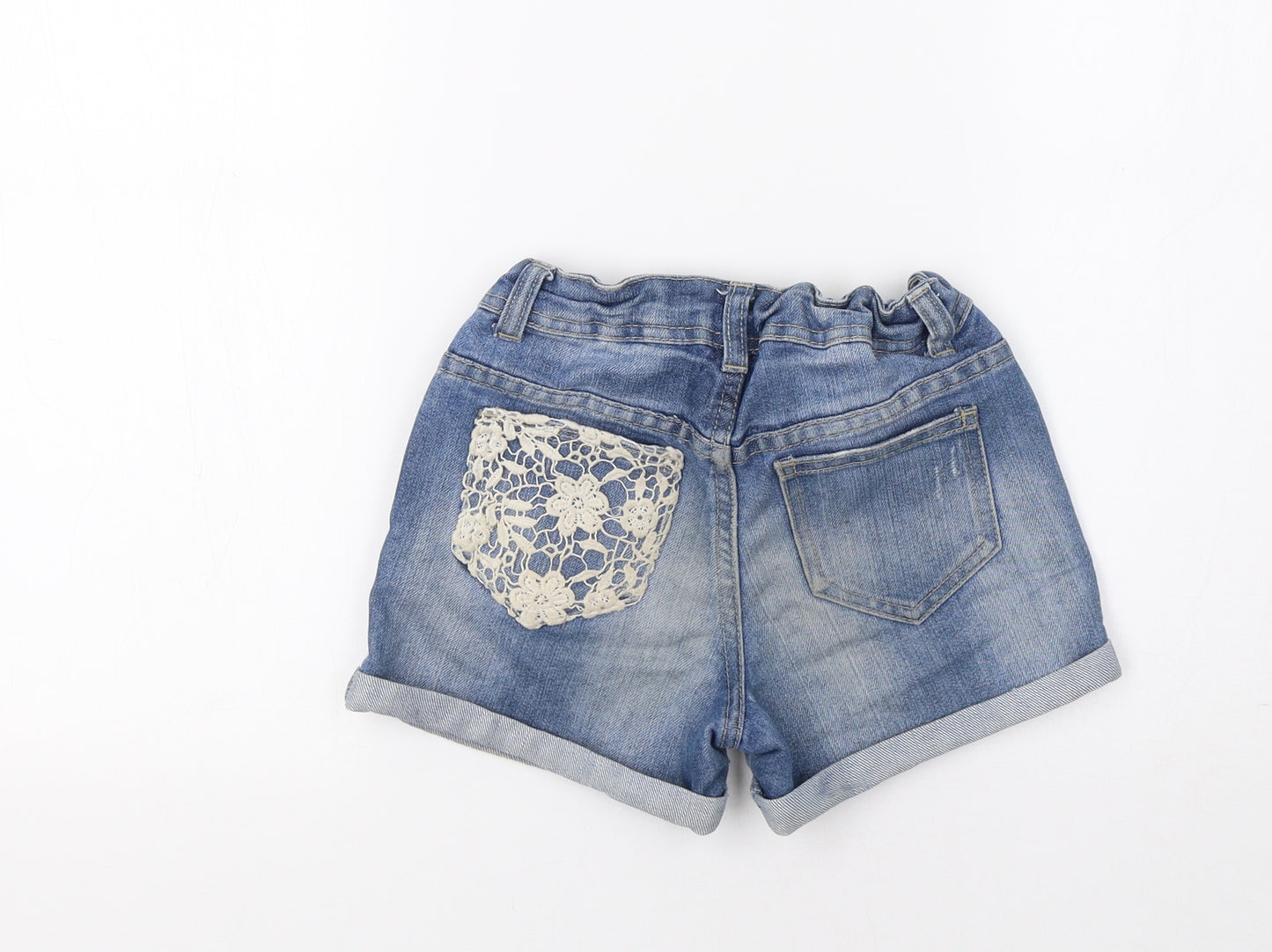 George Girls Blue   Hot Pants Shorts Size 8-9 Years