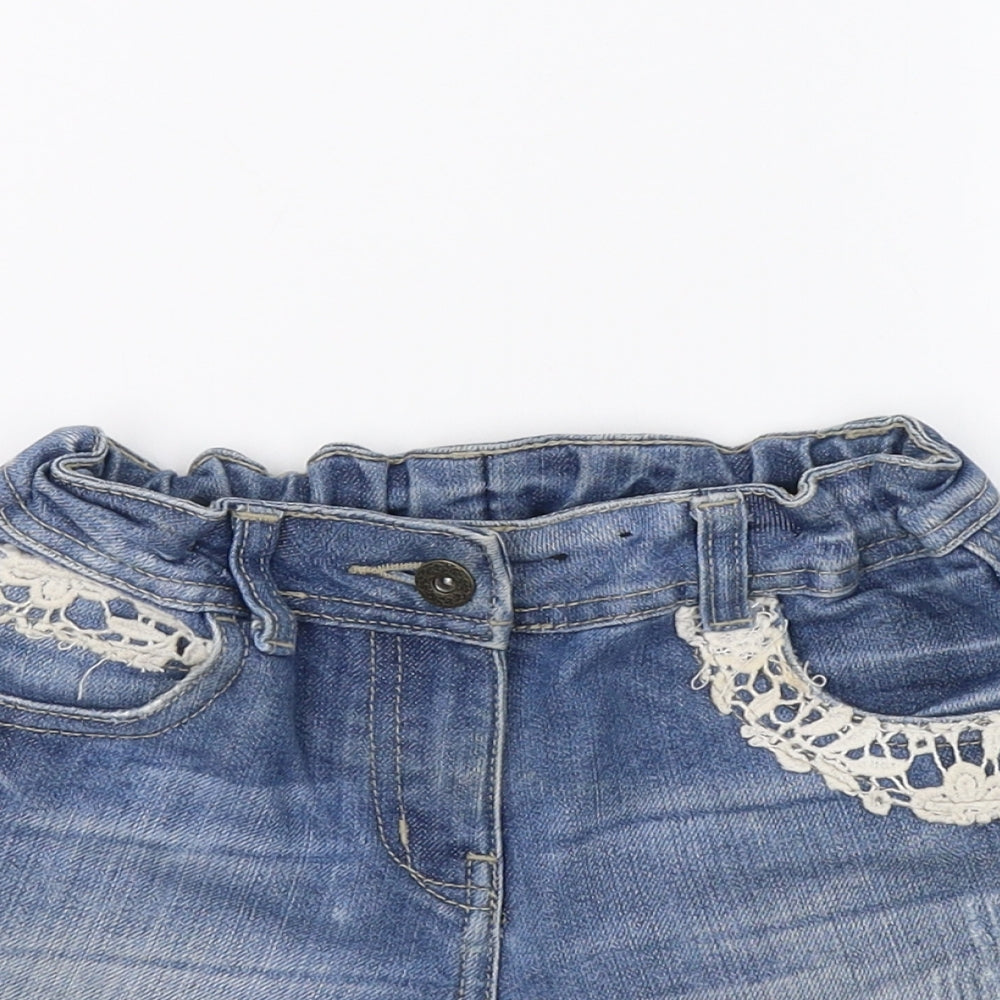 George Girls Blue   Hot Pants Shorts Size 8-9 Years
