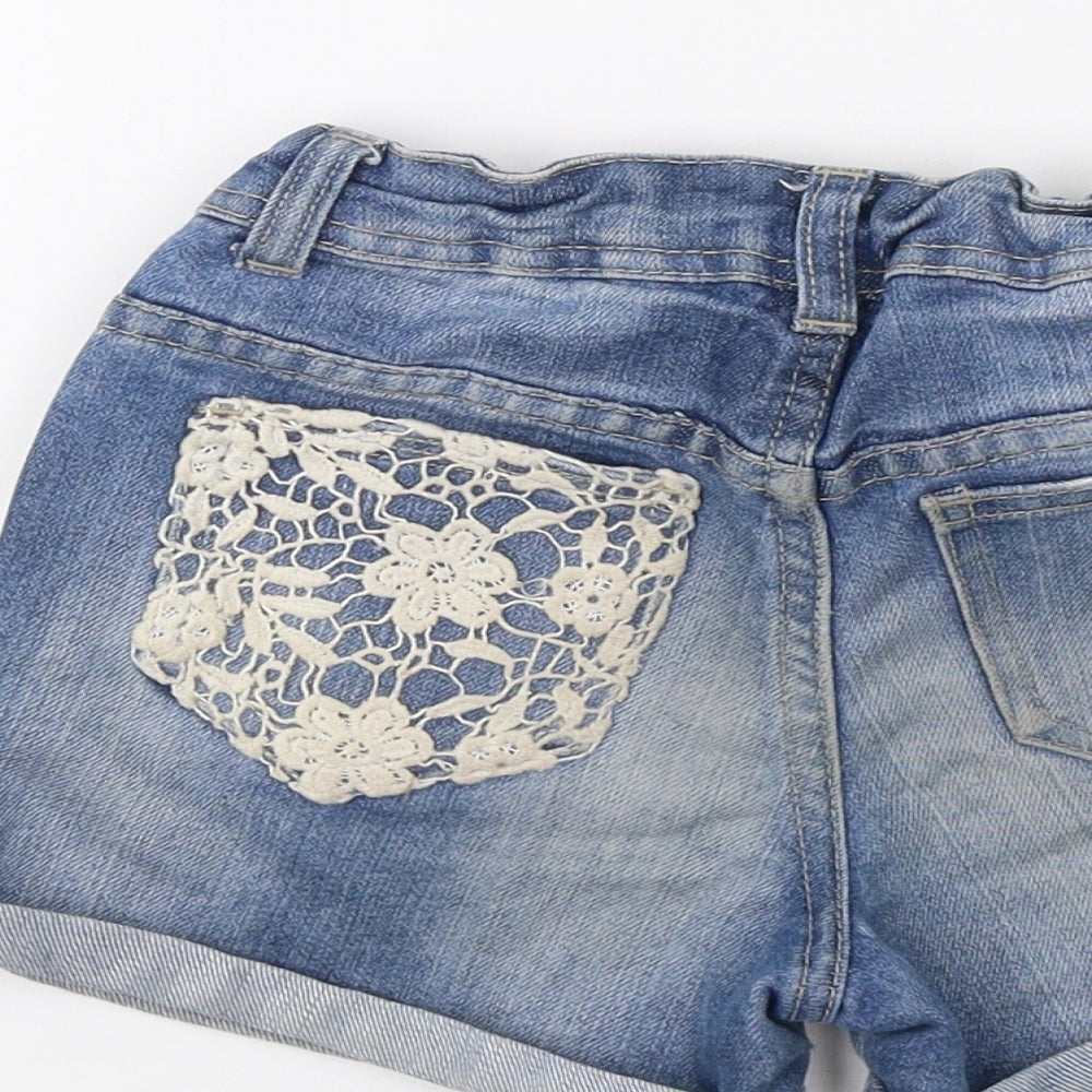 George Girls Blue   Hot Pants Shorts Size 8-9 Years