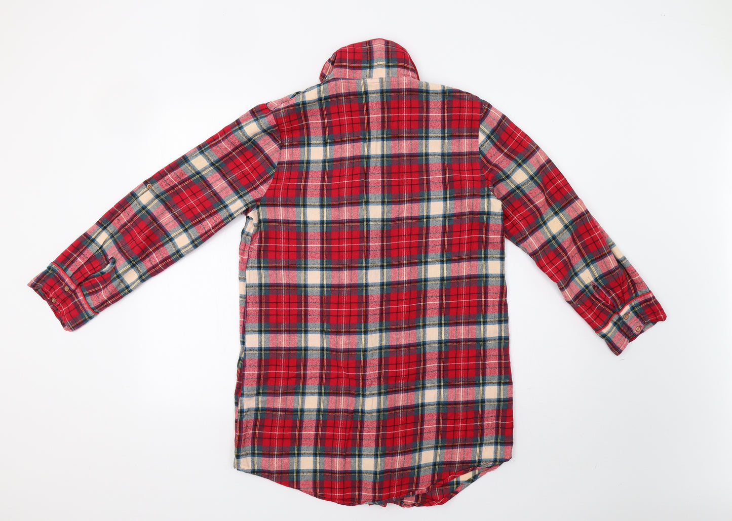 Primark Womens Red Check  Kaftan Nightshirt Size S  - Friends Central Perk