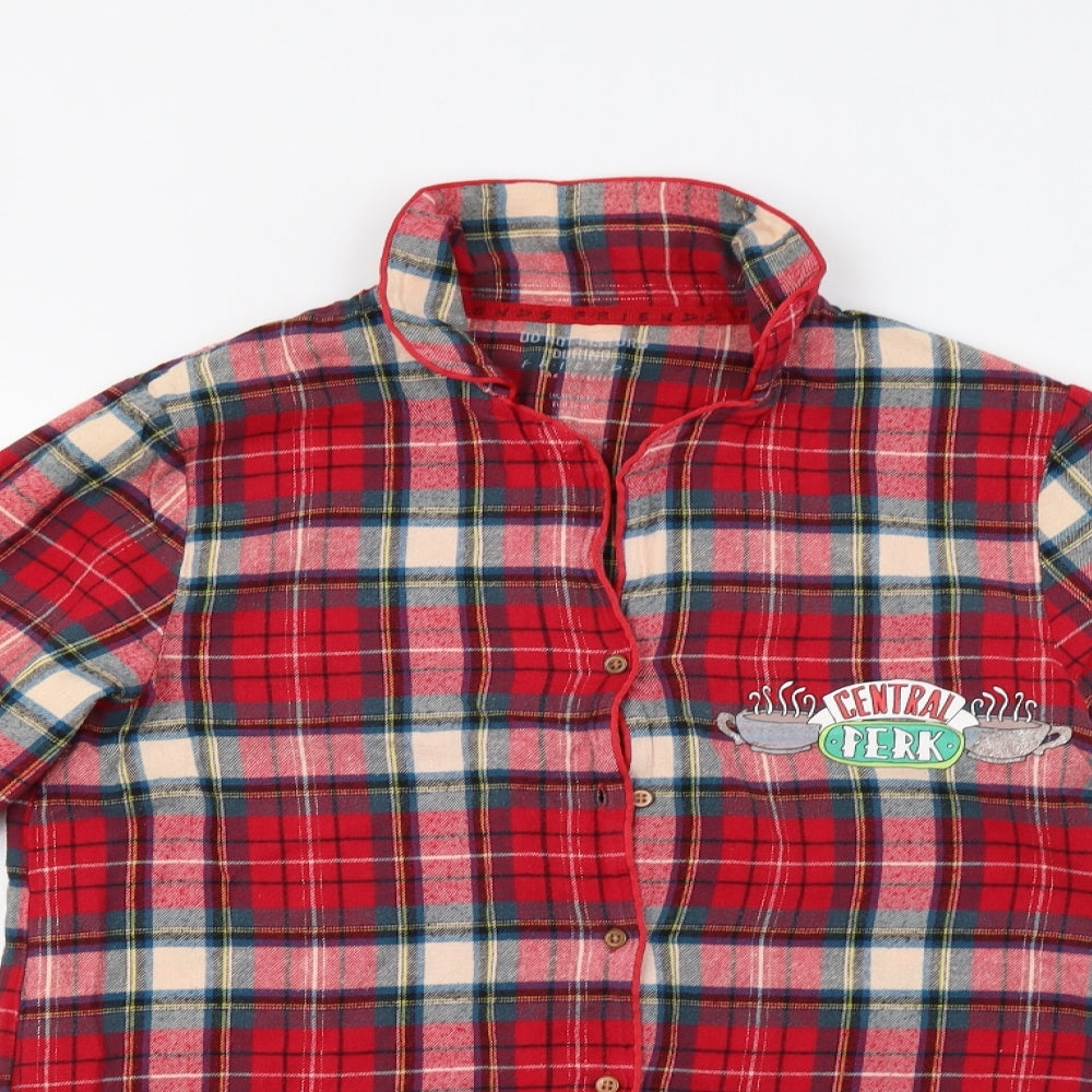 Primark Womens Red Check  Kaftan Nightshirt Size S  - Friends Central Perk