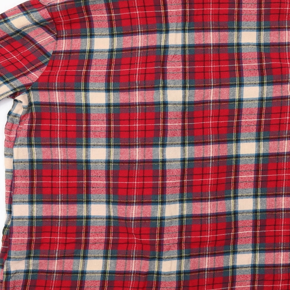Primark Womens Red Check  Kaftan Nightshirt Size S  - Friends Central Perk