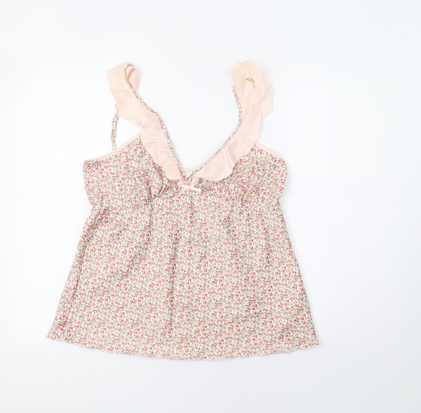 Primark Womens Pink Floral  Cami Pyjama Top Size 16