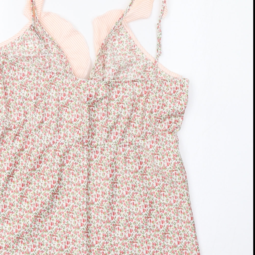 Primark Womens Pink Floral  Cami Pyjama Top Size 16