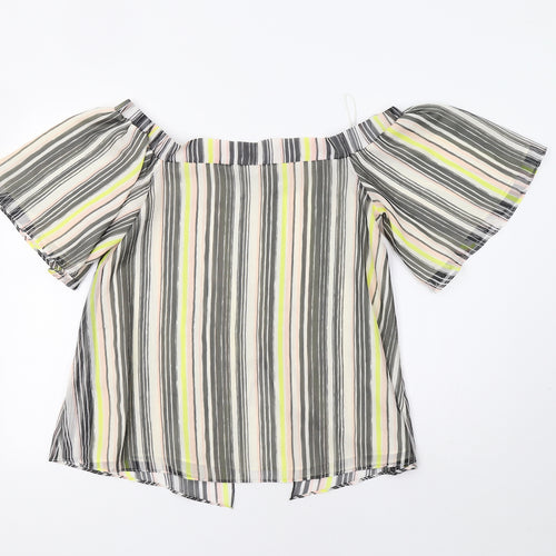 River Island Womens Multicoloured Striped  Basic Blouse Size 12