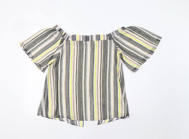 River Island Womens Multicoloured Striped  Basic Blouse Size 12