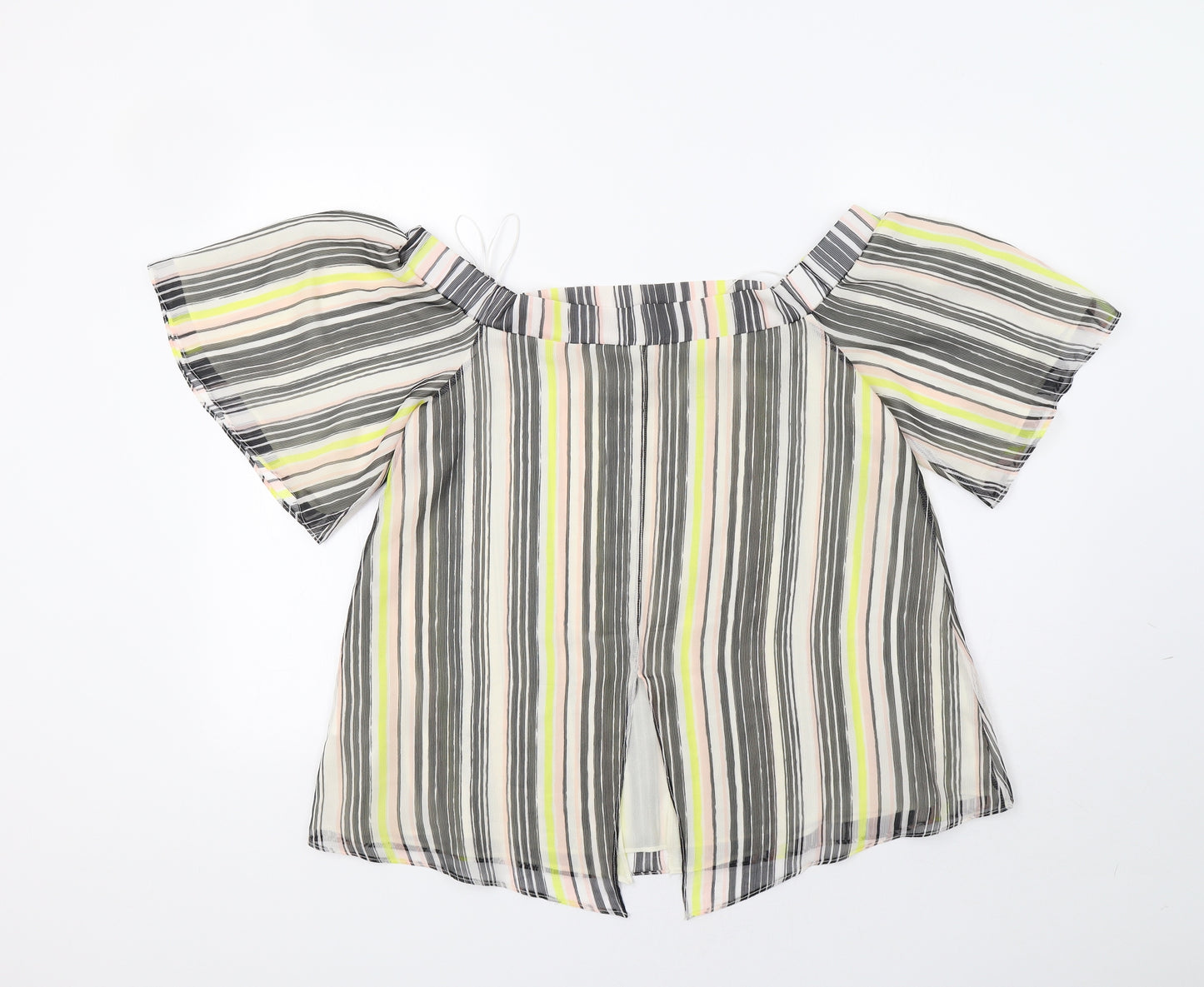 River Island Womens Multicoloured Striped  Basic Blouse Size 12