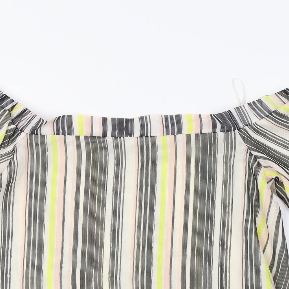 River Island Womens Multicoloured Striped  Basic Blouse Size 12