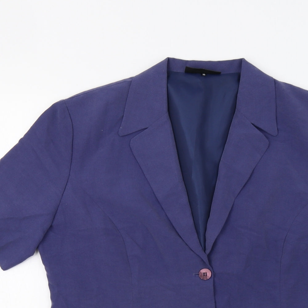 Warp+Weft Womens Blue   Jacket Blazer Size 16