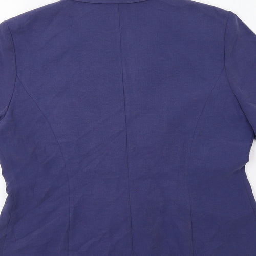 Warp+Weft Womens Blue   Jacket Blazer Size 16