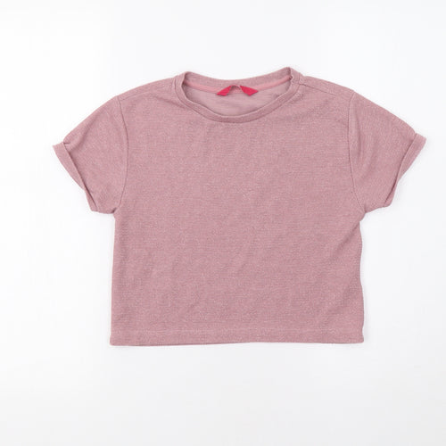 YD Girls Pink   Basic T-Shirt Size 11 Years