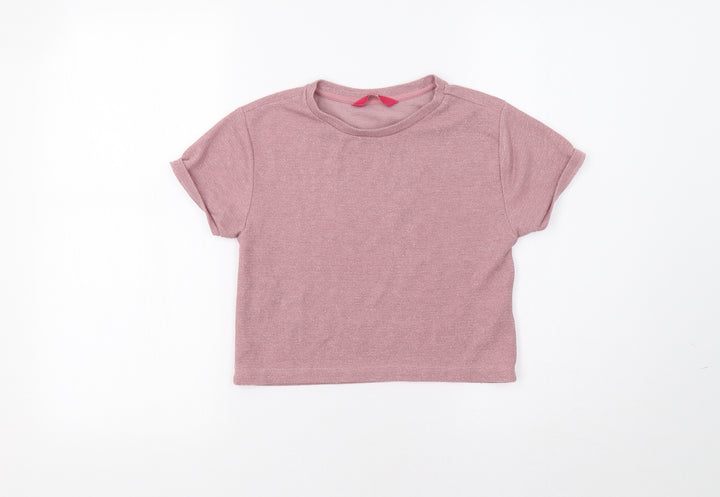 YD Girls Pink   Basic T-Shirt Size 11 Years