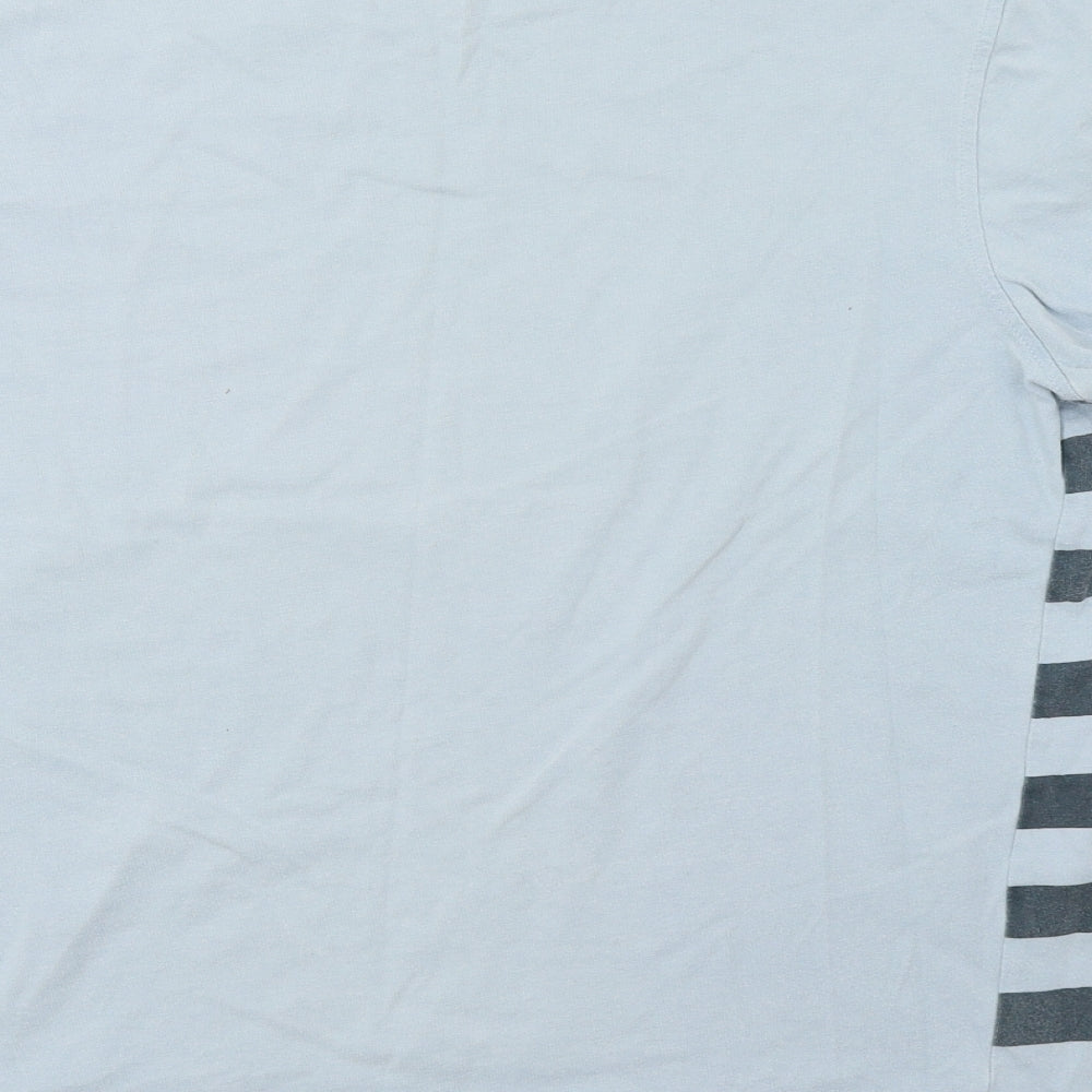 George Mens Blue Striped   T-Shirt Size M