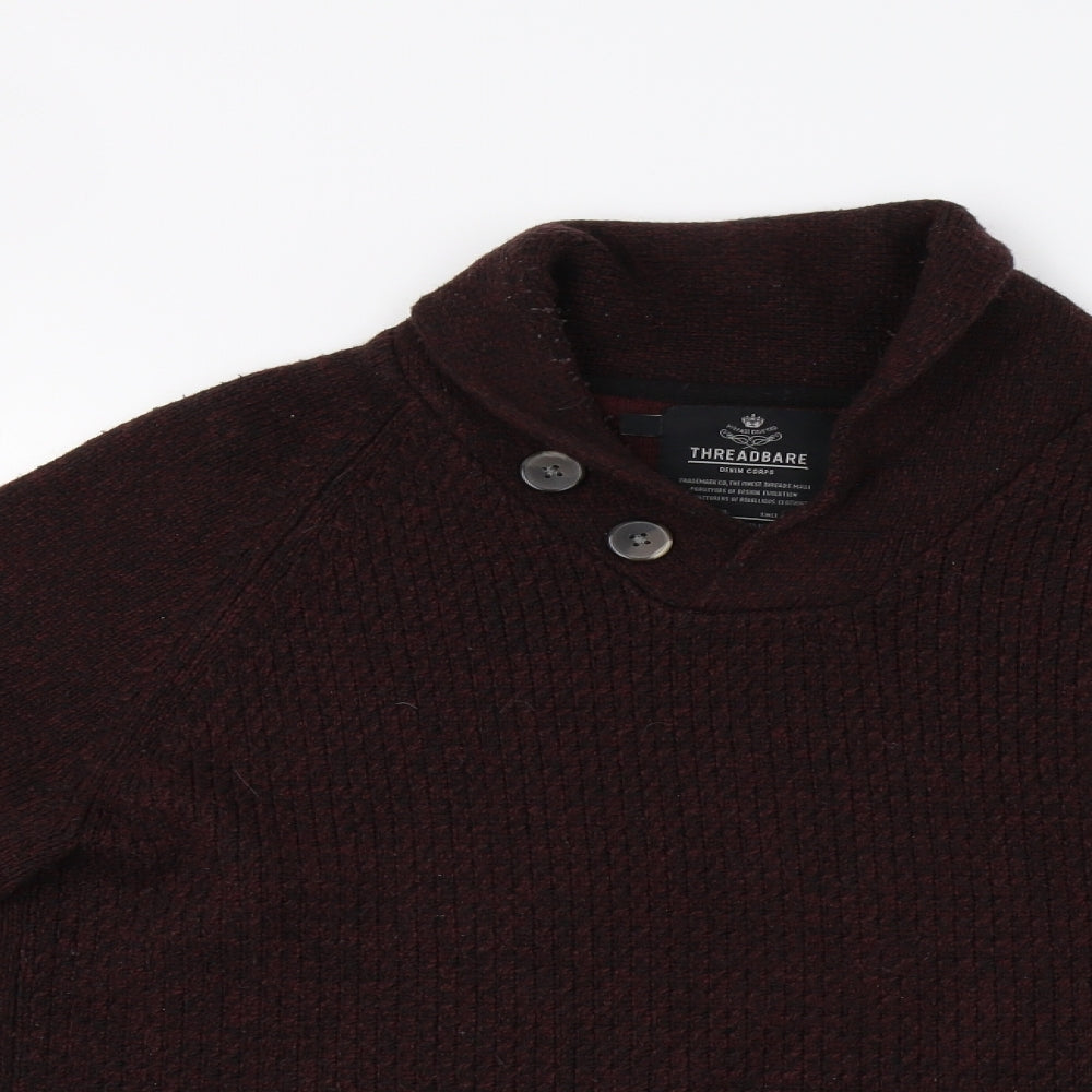 Threadbare Mens Red   Pullover Jumper Size L