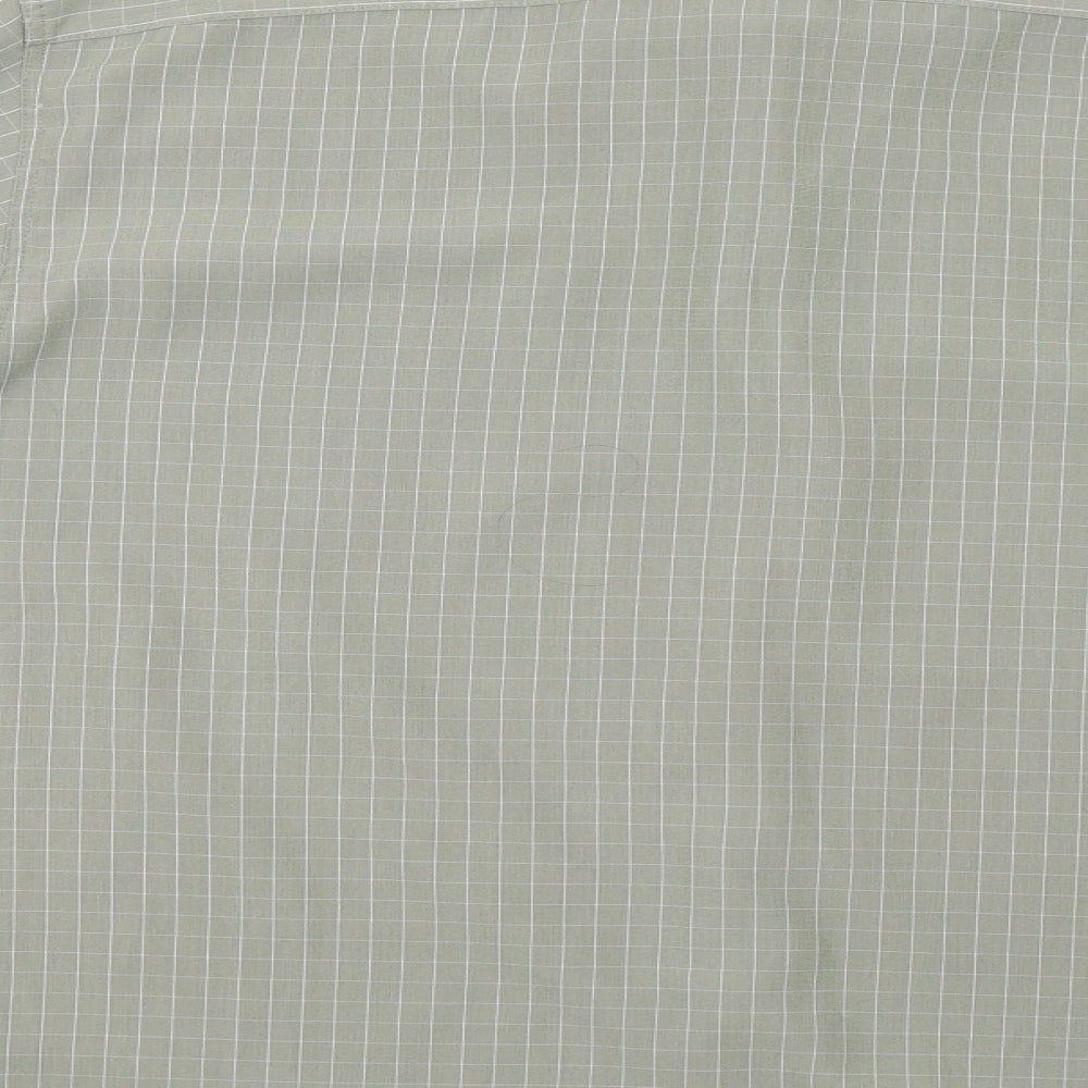 Thomas Nash Mens Green Check   Button-Up Size M