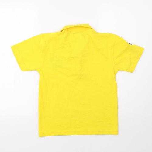 Uneek Boys Yellow   Basic Polo Size 9-10 Years  - Magic 8 Ball