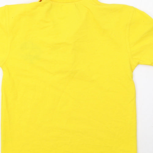 Uneek Boys Yellow   Basic Polo Size 9-10 Years  - Magic 8 Ball