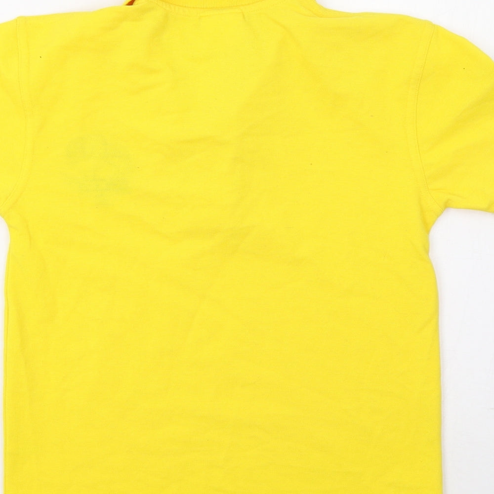 Uneek Boys Yellow   Basic Polo Size 9-10 Years  - Magic 8 Ball